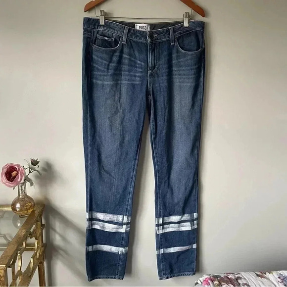 Anthropologie Denim - Anthropologie | PAIGE Verdugo Ankle  Painted Stripe Jeans
